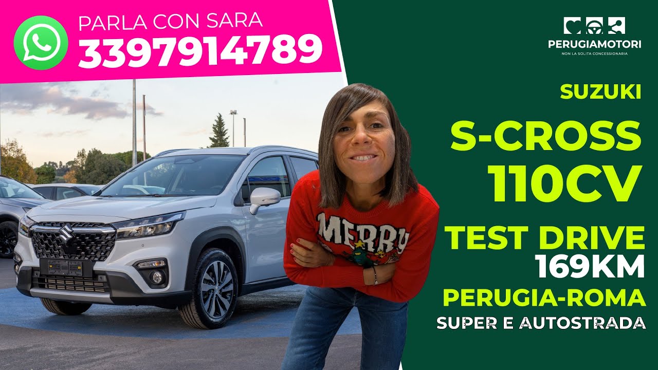 SUZUKI S-CROSS 110CV TEST RECORD IN AUTOSTRADA! PERUGIA-ROMA
