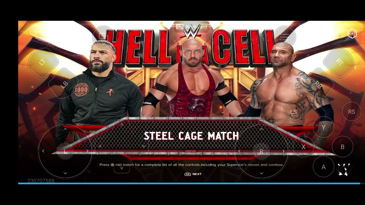 Ryback vs Roman Reigns vs Batista – Hell in a Cell Triple Threat 🔥 WWE 2K24 DREAM MATCH 