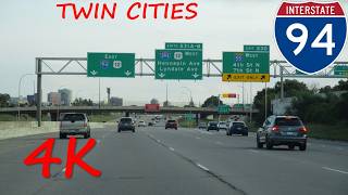 ⁴ᴷ Interstate 94 (Twin Cities, MN) eastbound [4K VIDEO]