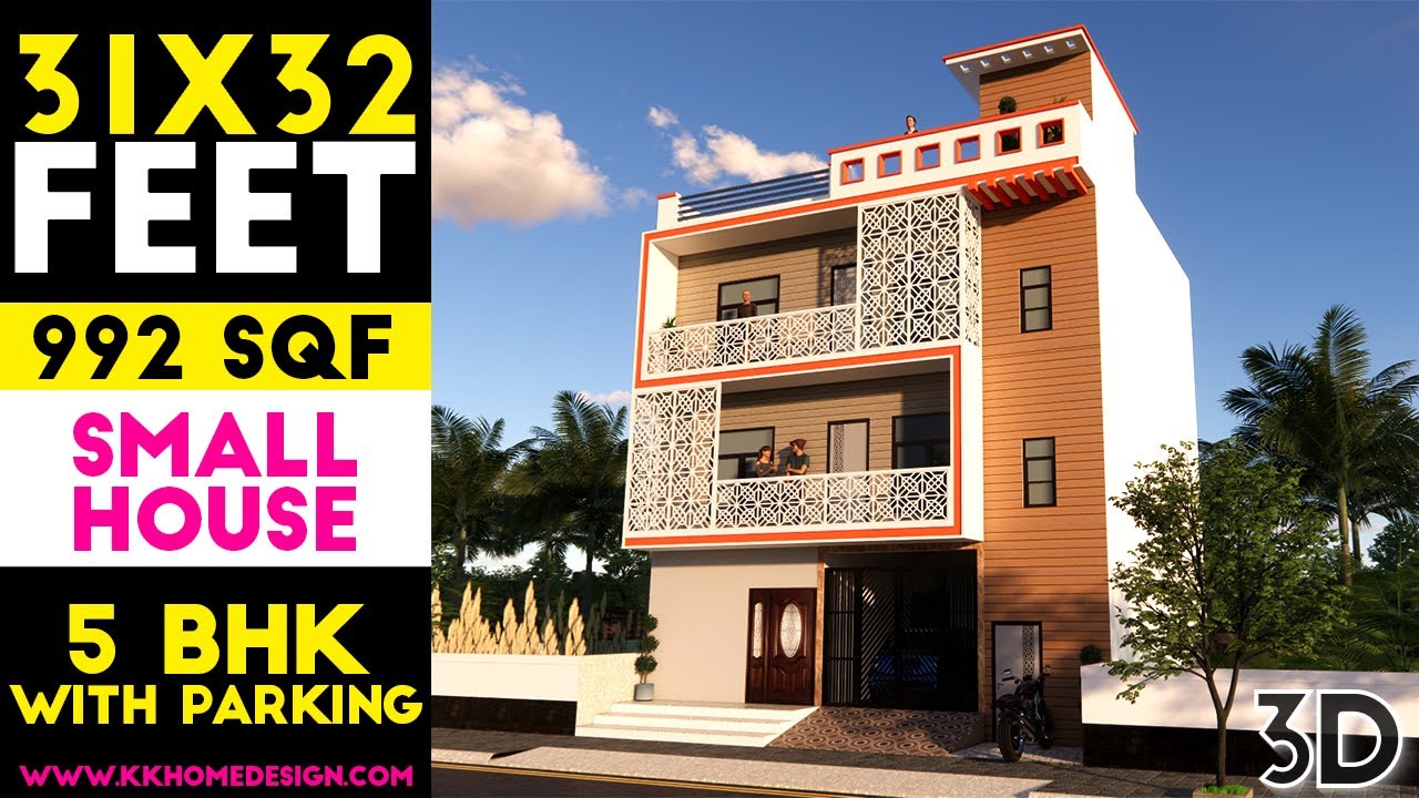 3d House Design 31x32 Feet With Parking For Rent Purpose Walkthrough 21 Kk Home Design