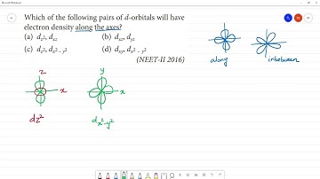 Which of the following pairs of d-orbitals will have electron density along the axes?(a) dz2, dxz
