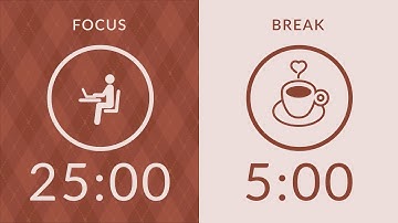 25/5 Pomodoro Timer with Brown Noise 🤎  Study with Me for Deep Focus & ADHD ✨