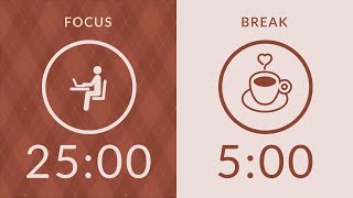 25/5 Pomodoro Timer with Brown Noise 🤎  Study with Me for Deep Focus & ADHD ✨ Net Worth