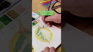 Leaf study with watercolours 🌱