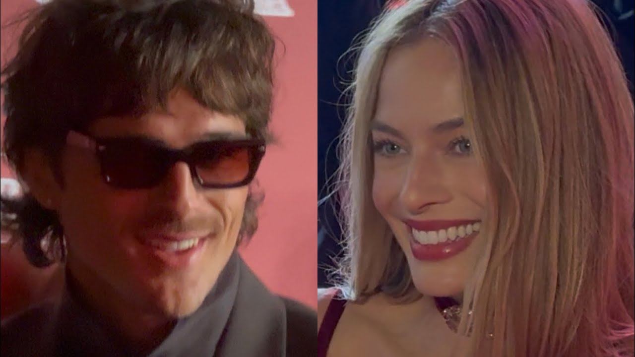 Марго Робби и Джейкоб Элорди в Париже на премьере фильма «Херлевент».