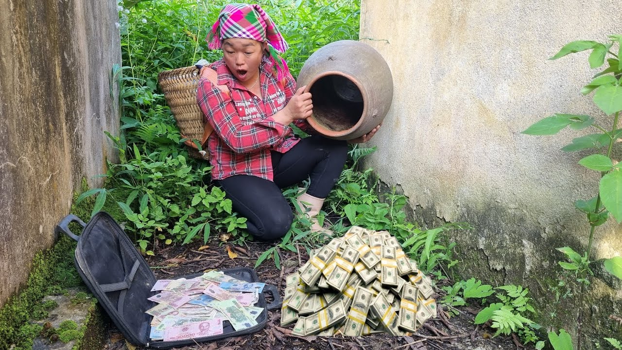 I FOUND A TREASURE IN THE FOREST, COLLECTING LUCKY TRASH | Ly Thi Phuong