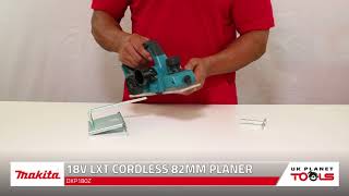 Makita DKP180 18V LXT Planer 82mm with 19 Heavy Duty Rolling Storage Toolbox