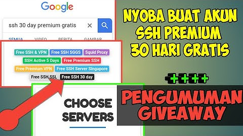 Buat Akun SSH Premium Gratis 30 Hari || Pengumuman Giveaway