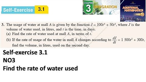 Integration self-exercise 3.1 Q3 latihan kendiri 3.1 pengamiran form 5 add maths kssm spm