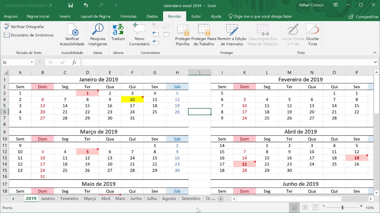 Calendario 2021 Excel Como Fazer Calendario No Excel 2020 Excel - Vrogue