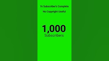 1k subscribers complete live countdown green screen no copyright 2025 | subscribe green screen