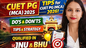 CUET PG MCA 2026 Preparation 🔥 | Mistakes, Strategy & Tips 🚀  #CUETPG #MCA #CUET2026 #BHU#JNU#DU