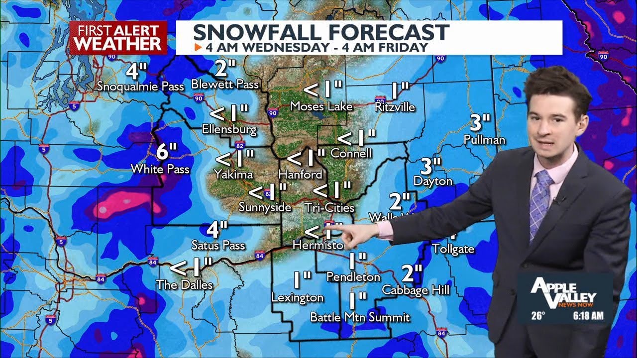 Additional rounds of low elevation snow possible over next 7 days - YouTube