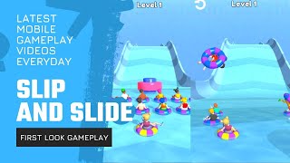 Slip and Slide 💦🤽🏻‍♀️💧 All Levels Gameplay Android iOS screenshot 1