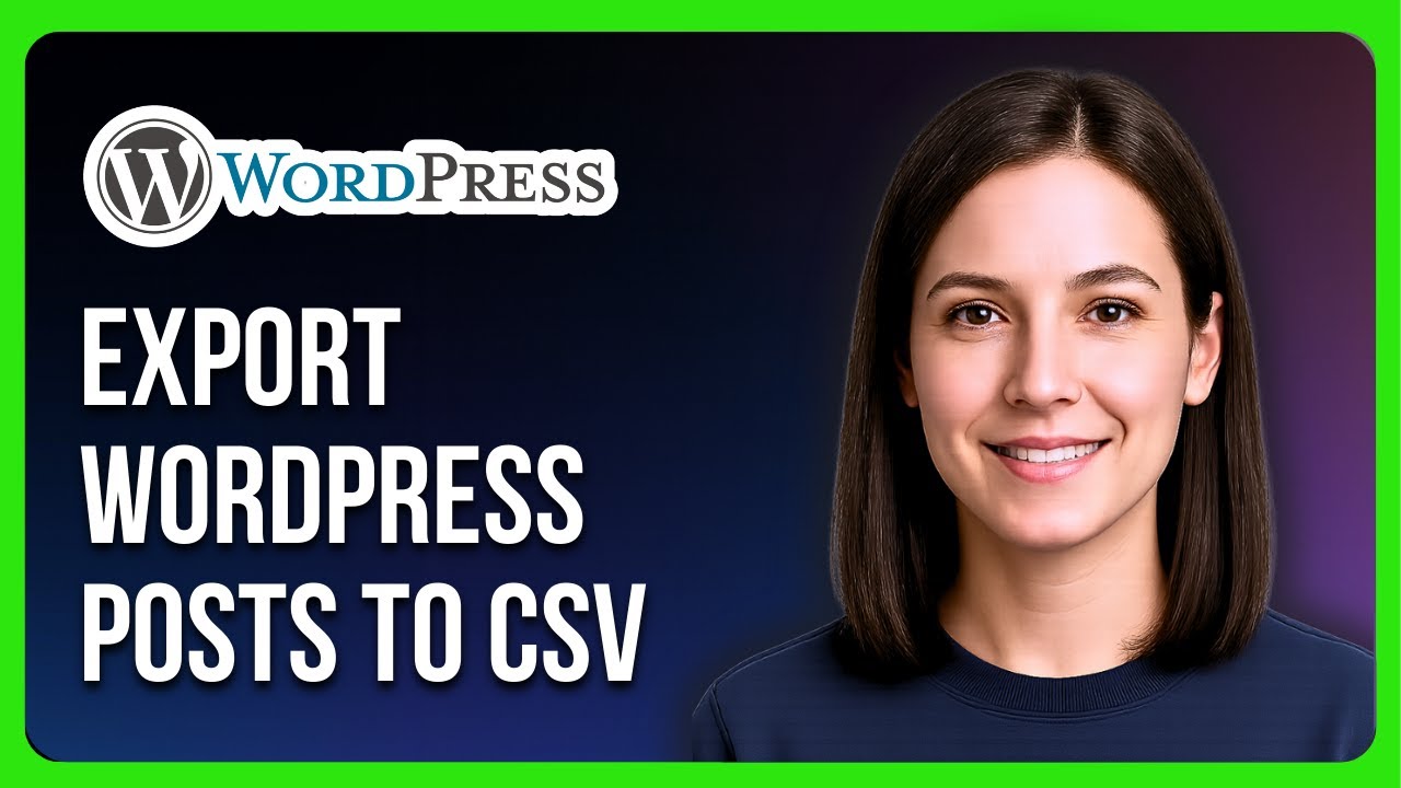 How to Export WordPress Posts to CSV - YouTube