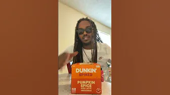 Dunkin’ Spiked #pumpkin spice 🎃🧊iced latte 21+ contains alcohol limited release #shorts #explore thumbnail