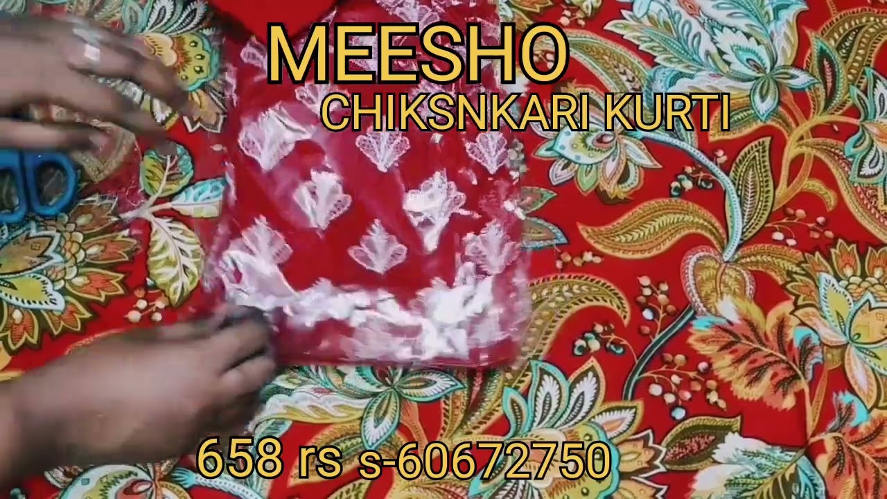 Meesho Chikankari Kurti Unboxing| Only Rs 658