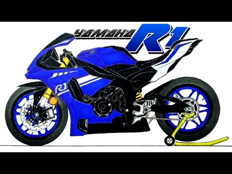 Vẽ Xe Độ || Vẽ Xe R1 || Cách Vẽ Xe Yamaha R1 || Drawing Yamaha R1 ...