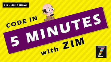 Code in FIVE Minutes with ZIM (17 - Light Show) JavaScript for HTML Canvas - Learn with ZIMjs