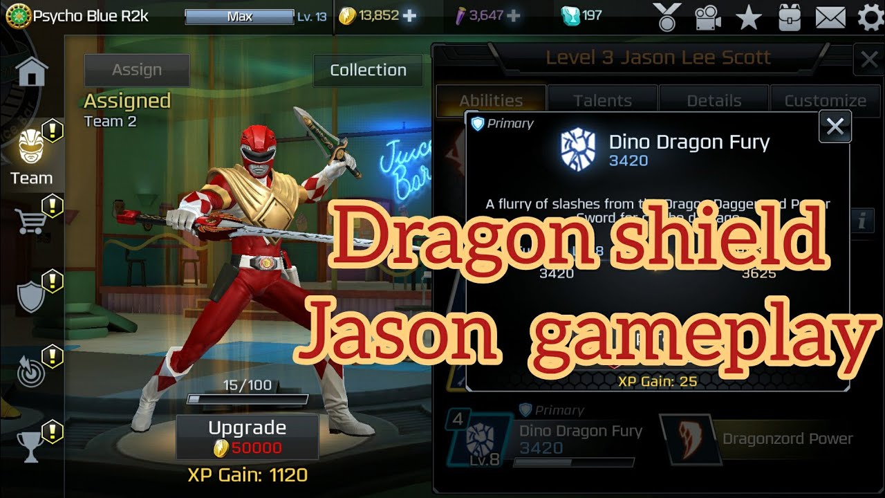 Power Rangers Legacy Wars Dragon shield Jason - YouTube