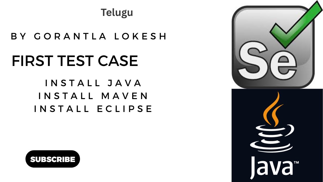 Selenium Java Tutorial 2: Download and Install Java & Maven | Create First Test Case 