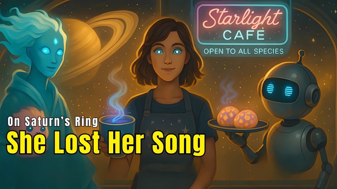 Starlight Café on Saturn’s Ring | A Heartwarming Sci-Fi Short Story | AI Animation + Voice