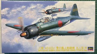 Hasegawa Mitsubishi A6M5c Zero Fighter Zeke Type 52 Hei 1/48 Scale Model Aircraft