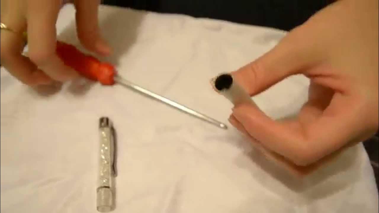 Как разобрать видео ручку Как сменить стержень у ручки Swarovski Способ 2 - YouTube