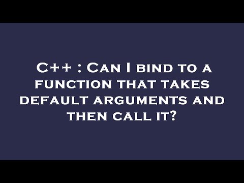C++ : Can I bind to a function that takes default arguments and then call it?