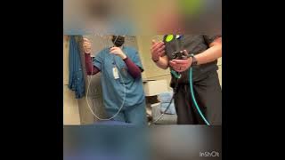 Putting locking device to ERCP scope.