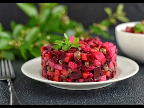 Винегрет с огурцами и свежим горошком
