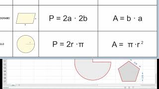INFO - 15: Excel 8: Geometria plana. Cálculo de áreas screenshot 5