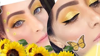 🌻🌻Summer Sunshine | Easy Yellow Eye Makeup Tutorial 🌻🌻
