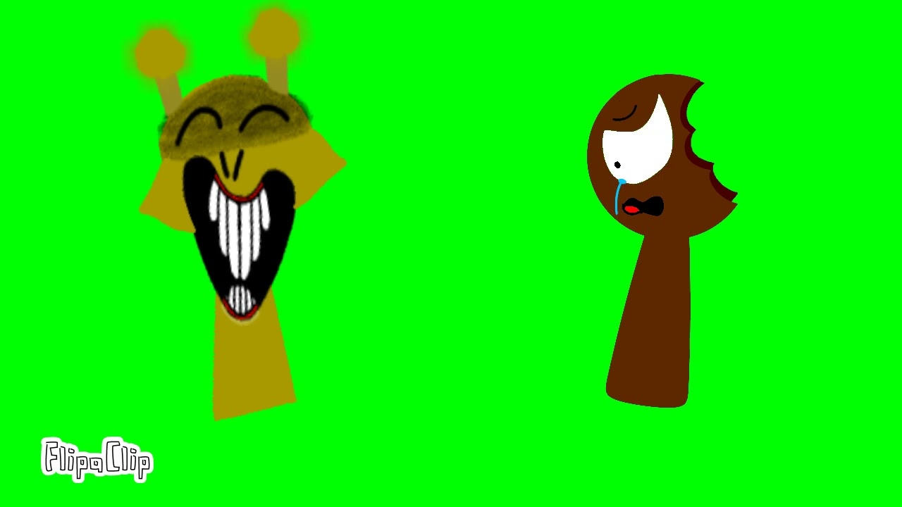 Simon chasing brud in Green screen