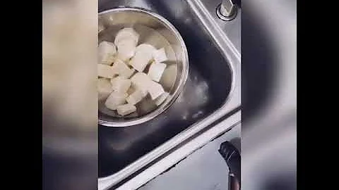 Pounded yam with blender