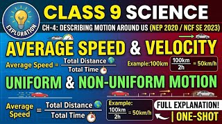 4.1.3 Average speed and average velocity uniform motion non uniform motion describing motion around 