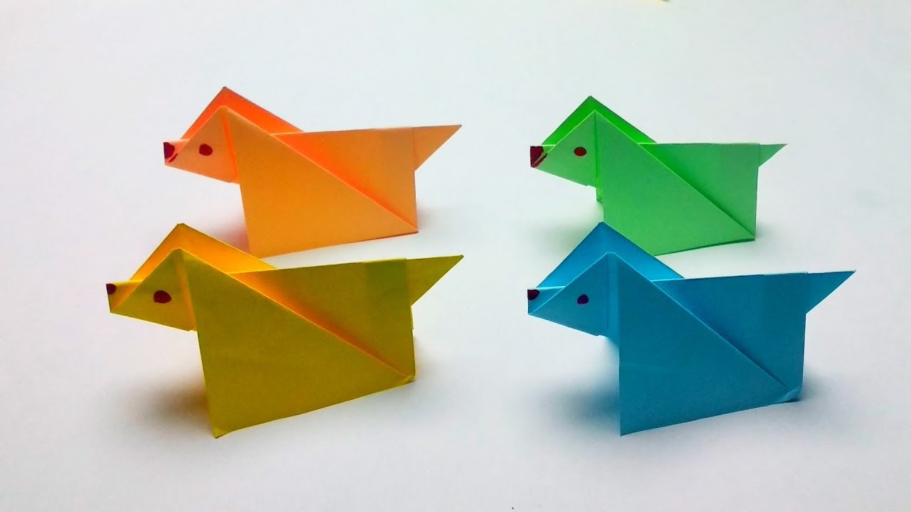 Paper Animals Easy For Kids Origami Dog Simple Steps 3d Paper Crafts Making Ideas