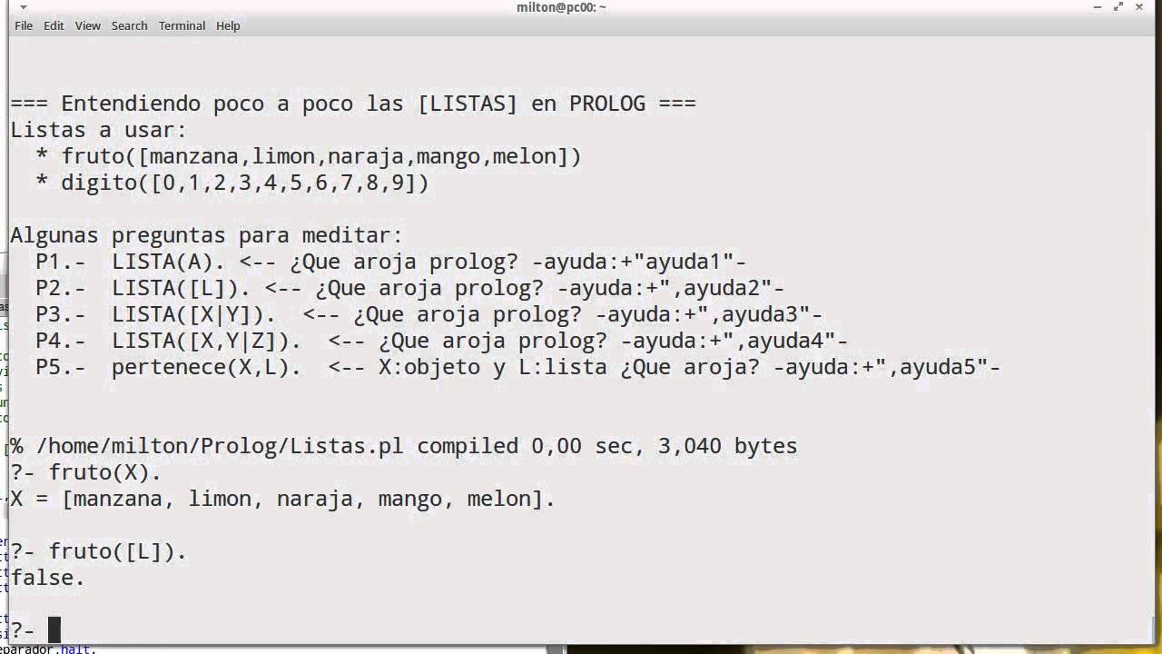 Prolog: Listas_01 - YouTube