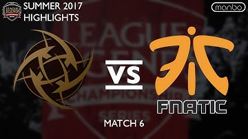 NIP vs FNC Game 1 Highlights EU LCS Summer 2017 Ninjas in Pyjamas vs Fnatic LoL eSports