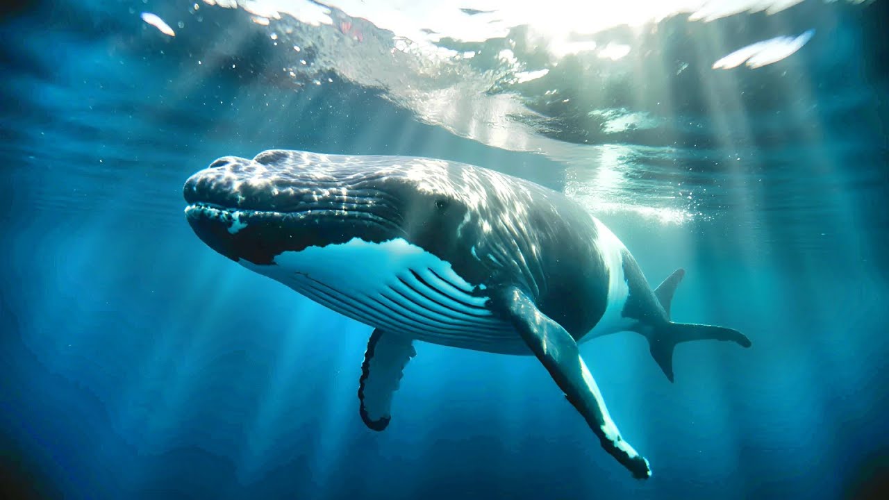 Ocean Wildlife 4K - Majestic Whales in a Peaceful Underwater World