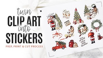 How To Prep CLIP ART Graphics & Add Offset for PRINT & CUT Stickers