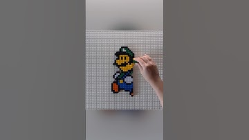 LUIGI 💚 SUPER MARIO BROTHERS #lego #pixelart #8bit