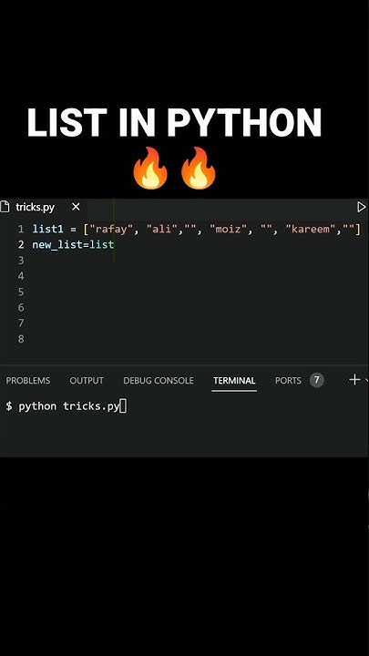Easy trick to remove empty strings from list in python#coding #trick ...