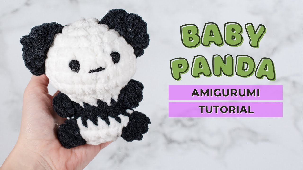 Baby Panda amigurumi tutorial! How to crochet a cute plushie panda ...