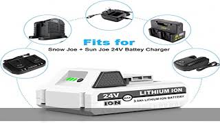 Remate 3.0Ah 24V Replacement Battery for Sun Joe/Snow Joe24V Series Power Tools, Compatible with Su