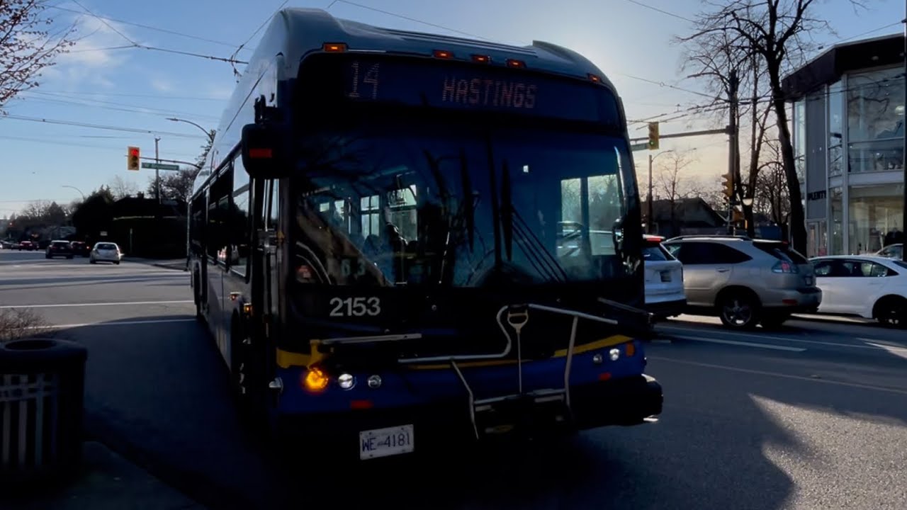 TransLink New Flyer E40LFR 2153 Trolleybus on 14 Hastings 