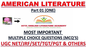 AMERICAN LITERATURE PART 1 (ONE)/MCQs//UGC NET JRF/SLET/TGT/PGT/ENGLISH LITERATURE/WORLD LITERATURE