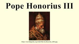 Pope Honorius III