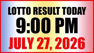 Lotto Result Today 9pm Draw July 27, 2026 PCSO