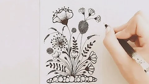 Drawing idea for beginners 🔸Flower drawing 🔸Doodle 🔸Zentangle